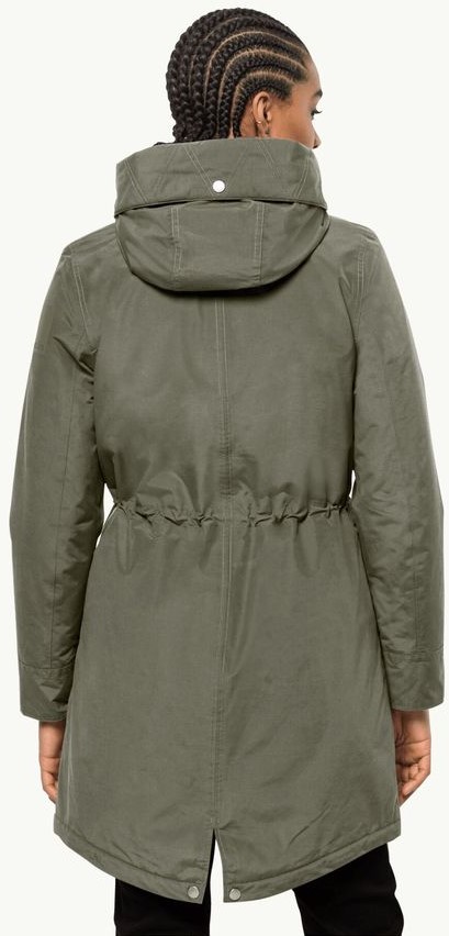 jack wolfskin rocky point parka dames petrol