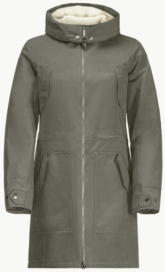 jack wolfskin rocky point parka dames petrol