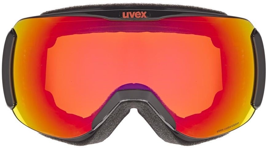 24UVEX downhill2100CV Black/Scarlet/orange Lenz：スカーレットミラーcolorvisionオレンジ(S2)眼鏡使用可/定価￥22000　ColorDrop uvex Downhill 2100 colorvision glasses, black gloss sl