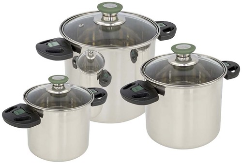 Bo-Camp - Pannenset - Elegance Compact 3 - 3-Delig - RVS