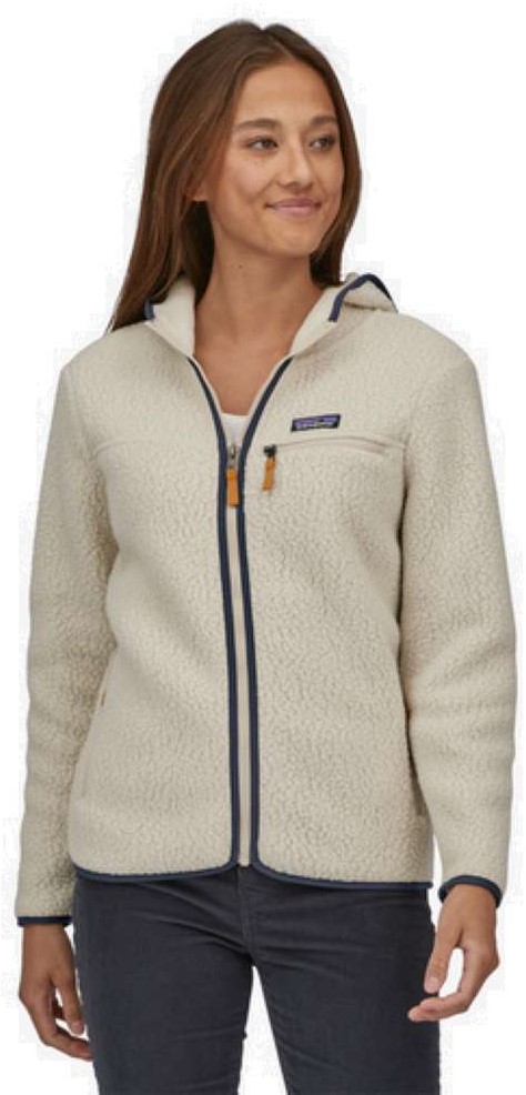 Women's retro pile fleece hoody clearance