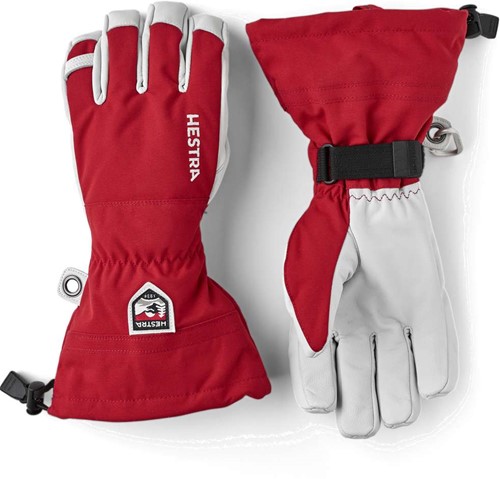 Hestra Army Leather Heli Ski - 5 Finger - Red - 6