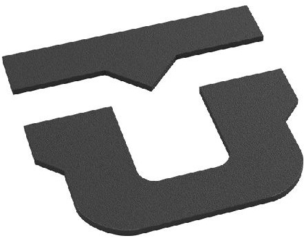 Union U Stomp Pad - Zwart - 4 inch