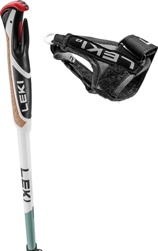 Leki Spin Shark SL - White/Smoke Green/Dark Anthracite - 100-130 cm