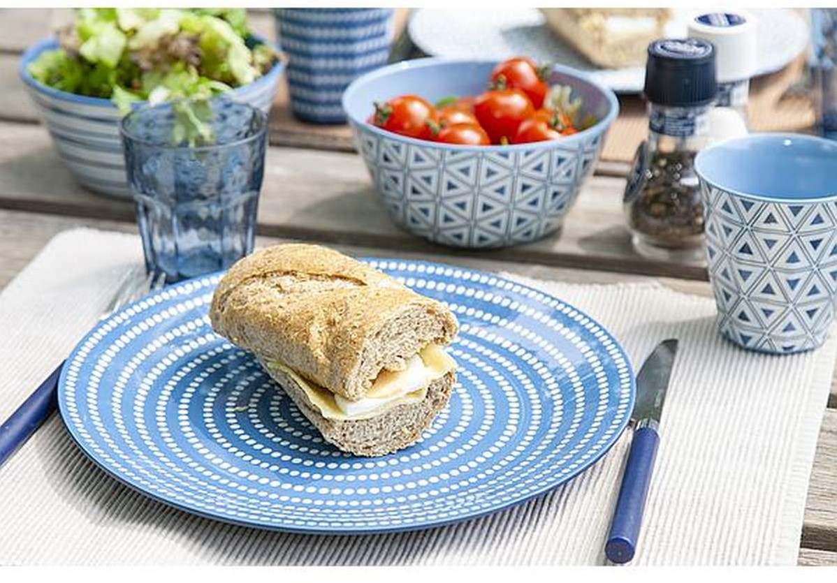 Bo-Camp Mix & Match 16-delige Servies – Van Melamine, Onbreekbaar, Licht, Vaatwasmachinebestendig – Perfect Voor Kamperen En Reizen