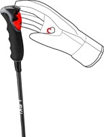 Leki Carbon 12 3D - Black/Dark Anthracite/Neon Yellow