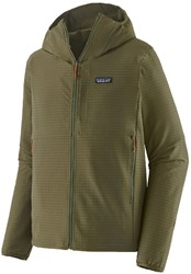 Patagonia R1 TechFace Hoody - Basin Green - Softshelljas Heren