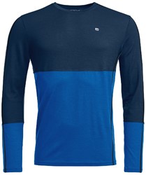Ortovox 185 Rock'N'Wool Long Sleeve - Deep Ocean - Thermoshirt Heren