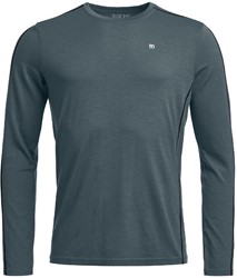 Ortovox 185 Rock'N'Wool Long Sleeve - Dark Arctic Grey - Thermoshirt Heren