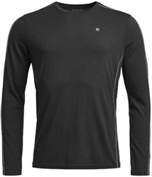 Ortovox 185 Rock'N'Wool Long Sleeve - Black Raven - Thermoshirt Dames