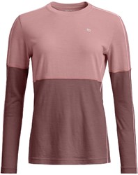 Ortovox 185 Rock'N'Wool Long Sleeve - Dusk Rose - Thermoshirt Dames