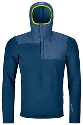 Ortovox Fleece Plus Anorak - Petrol Blue - Herenhoodie