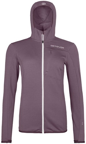 Ortovox Fleece Light Grid Hooded Jacket W - Wild Berry - S