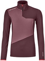 Ortovox Fleece Light Zip Neck W - Winetasting - S