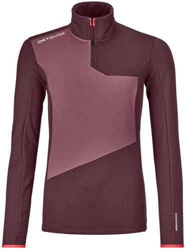 Ortovox Fleece Light Zip Neck W - Winetasting - S