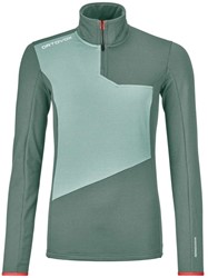 Ortovox Fleece Light Zip Neck - Arctic Grey - Dames Longsleeve