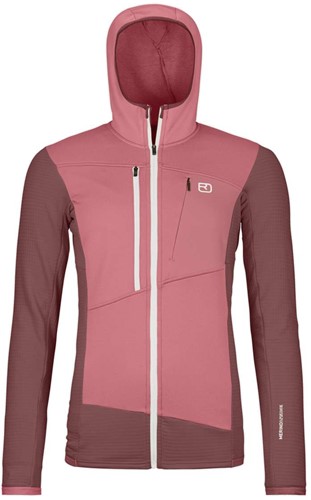 Ortovox Fleece Grid Hoody W - Mountain Rose - M