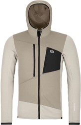 Ortovox Fleece Grid Hoody - White Chalk - Fleecevest Heren