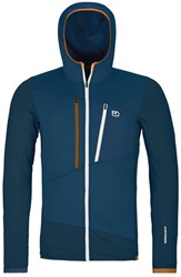 Ortovox Fleece Grid Hoody - Deep Ocean - Fleecevest Heren