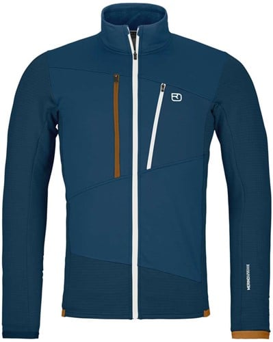 Ortovox Fleece Grid Jacket M - Deep Ocean - XL