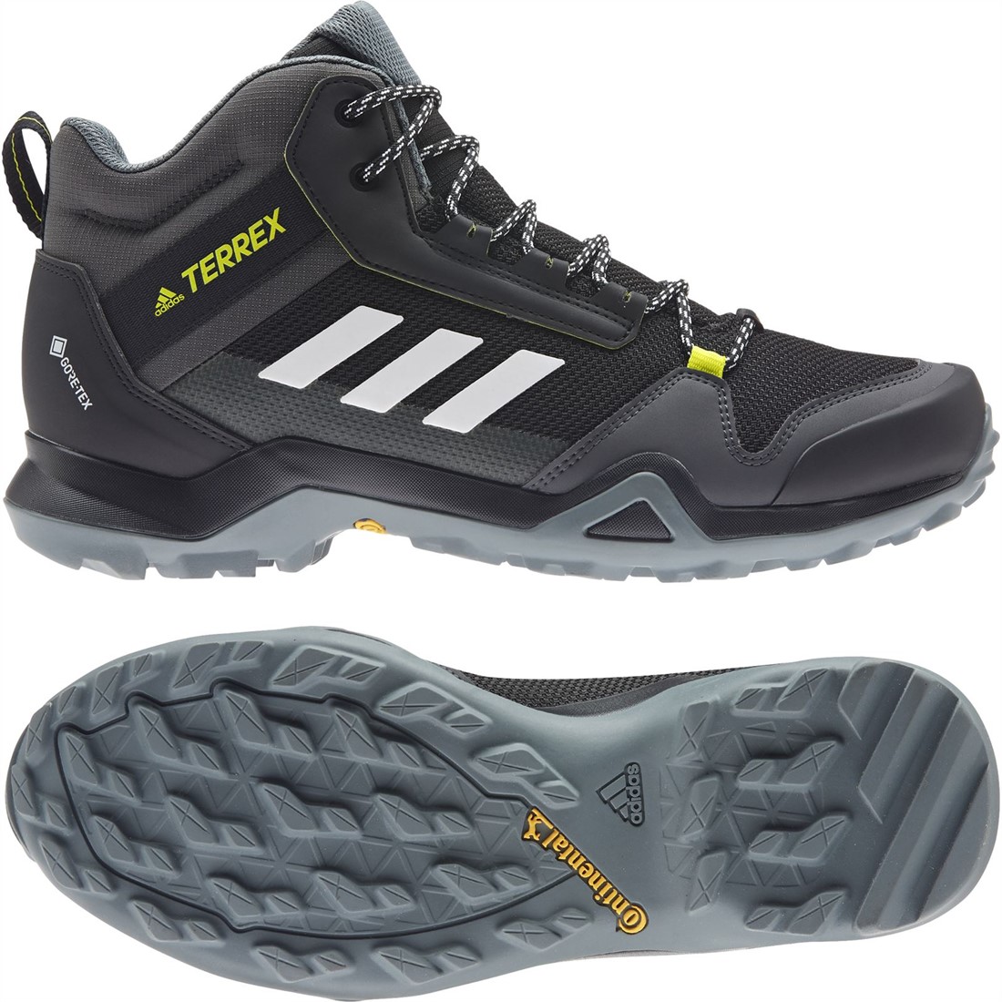 Adidas Terrex AX3 Mid GTX black/white/yellow 43 1/3 (UK 9) kopen? |  4064036510427