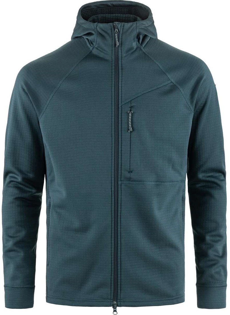 Fjallraven Abisko Grid Fleece Hoodie M Mountain Blue XL uw specialist in outdoor wintersport hockey en meer