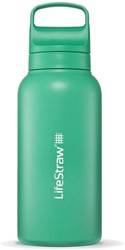 LifeStraw Go Series Insulated Stainless Steel Water Filter Bottle - 1L - Cactus Green