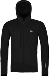 Ortovox Fleece Grid Hoody - Black Raven - Fleecevest Heren