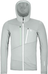 Ortovox Fleece Grid Hoody - Grey Ice - Fleecevest Heren