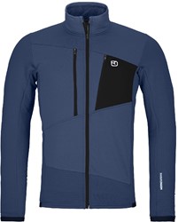 Ortovox Fleece Grid Jacket - Blue Nunatak - Fleecevest Heren
