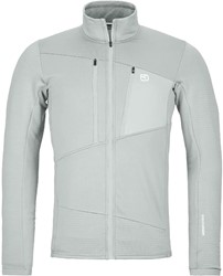 Ortovox Fleece Grid Jacket - Grey Ice - Fleecevest Heren