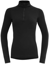 Devold Duo Active Merino 205 Zip Neck - Zwart - Thermoshirt Dames