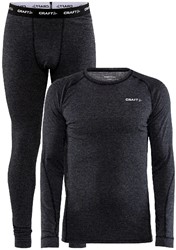 Craft Wool Merino Set - Black Melange - Men's Thermo Set