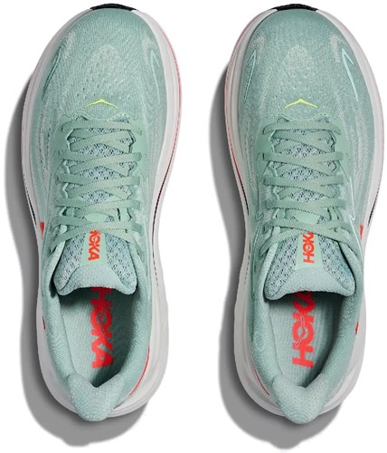 Hoka M Clifton 10 - Sage/Neon Flame