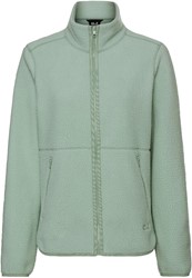 Jack Wolfskin Lite Curl Fullzip - Green Zinnia - Fleecevest Dames