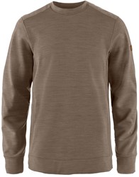 Fjällräven Keb Fleece Crew Neck - Suede Brown - Men's Sweater