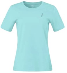 Norrøna /29 Cotton Activity Embroidery T-Shirt - Aqua Haze - T-Shirt Dames