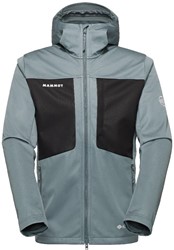 Mammut Ultimate VIII SO Hooded Jacket - Strata/Black - Softshelljas Heren