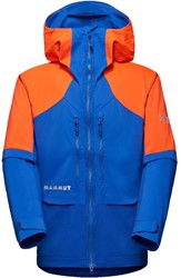 Mammut Eiger Nordwand Pro SO Hooded Jacket - Eiger Blue/Eiger Orange - Softshelljas Heren