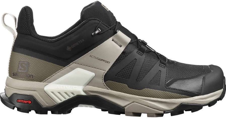 Salomon X Ultra 4 GTX - Black/Vintage Khaki/Vanilla Ice - 46 2/3 (UK 11.5)  uw specialist in outdoor, wintersport, hockey en meer.