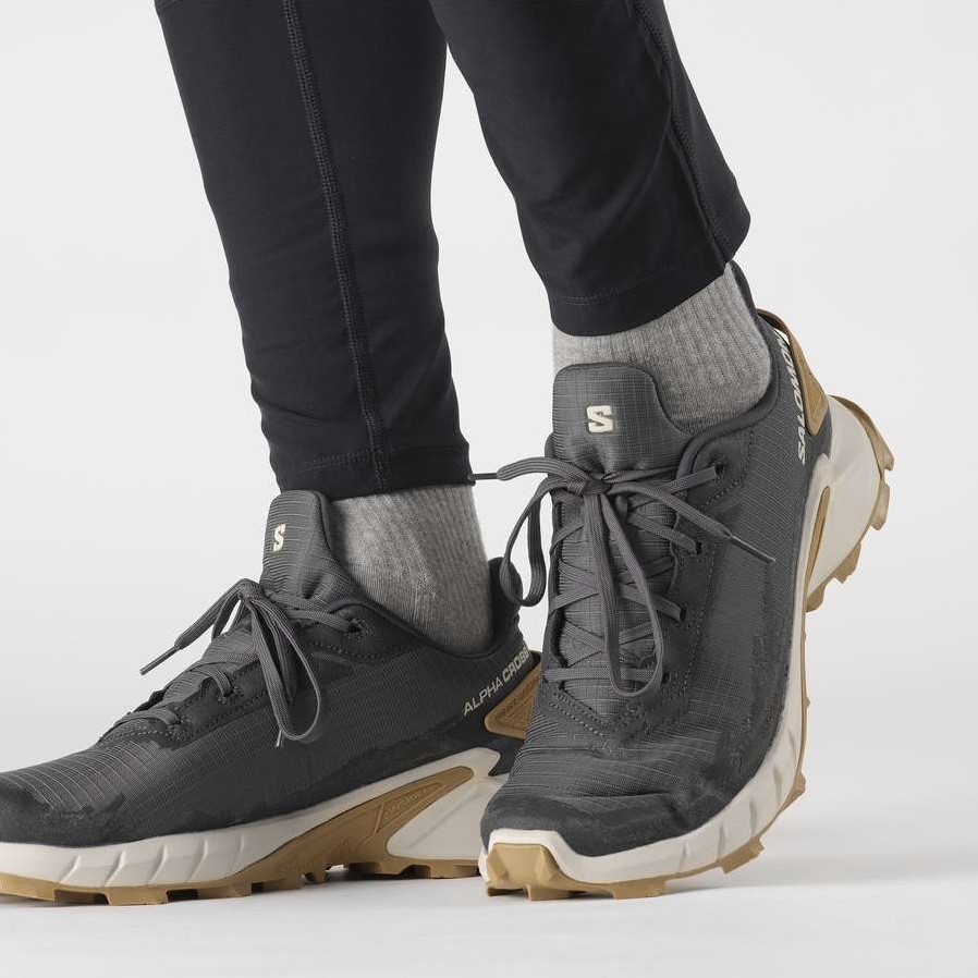 Salomon Alphacross 4 - Ebony/Rainy Day/Phantom - 43 1/3 (UK 9) uw  specialist in outdoor, wintersport, hockey en meer.