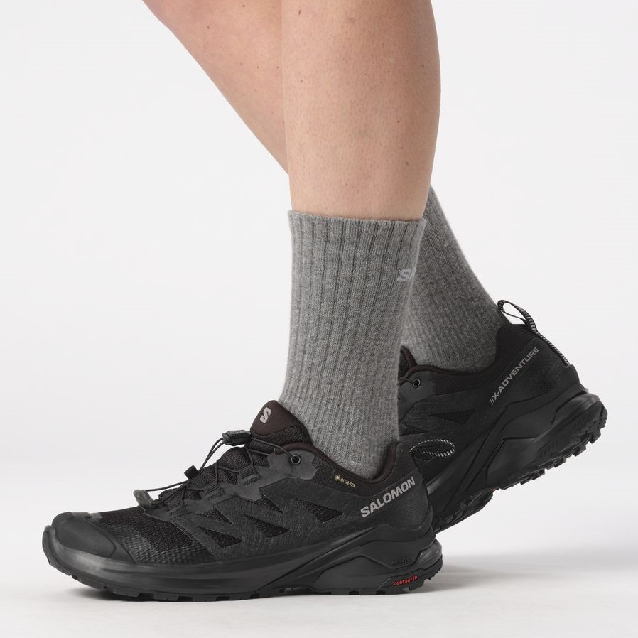 SALOMON X-Adventure GTX W ブラック 24cm Salomon X-Adventure GTX W - Black/Black/Black - 41 1/3 (UK
