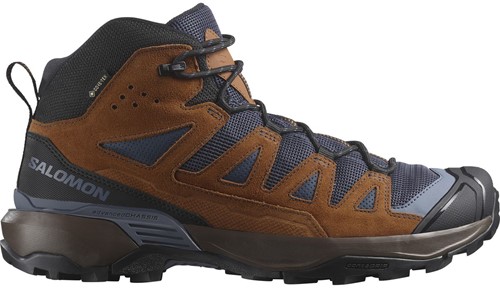 Salomon X Ultra 360 Leather Mid GTX - Blue Nights/Caramel Cafe/Grisaille - 42 (UK 8)