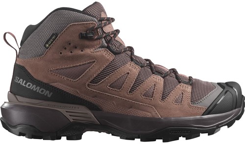 Salomon X Ultra 360 Leather Mid GTX W - Peppercorn/Cognac/Hot Coral - 42 2/3 (UK 8.5)