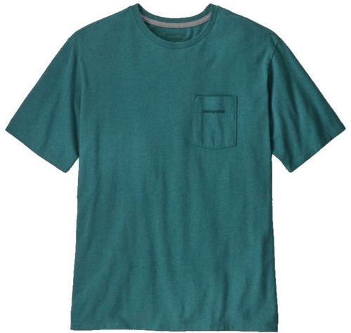 Patagonia M's Boardshort Logo Pocket Responsibili-Tee - Wetland Blue - S