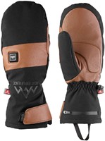 HeatX Heated Outdoor Mittens - Brown/Black