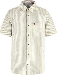 Fjällräven Övik Travel Shirt Short Sleeve M - Chalk White-Sand Stone - Men's Short Sleeve
