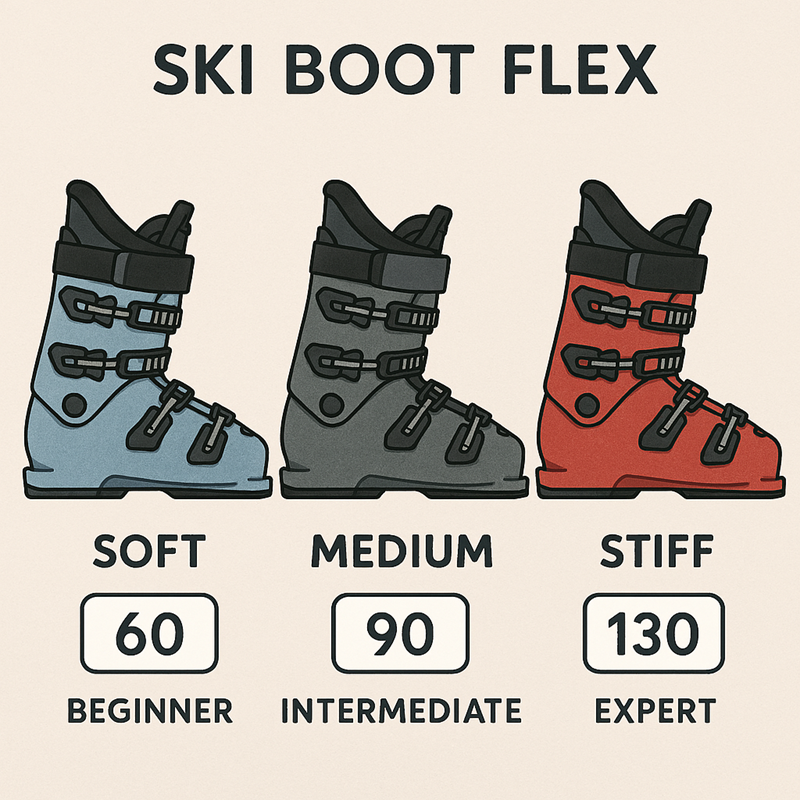 Flexwaarde bij skischoenen