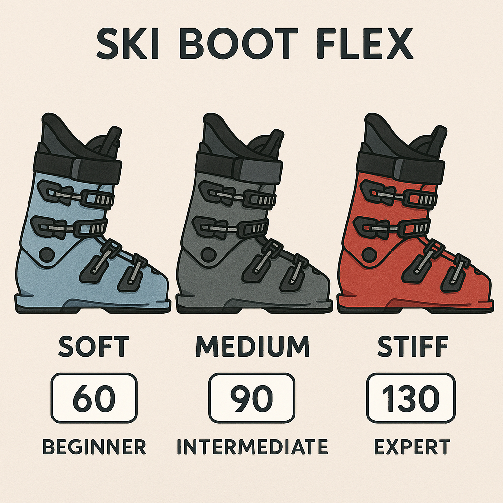 Flexwaarde bij skischoenen