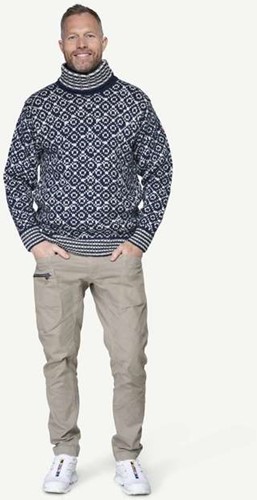 Devold Svalbard Wool High Neck - Night/Offwhite